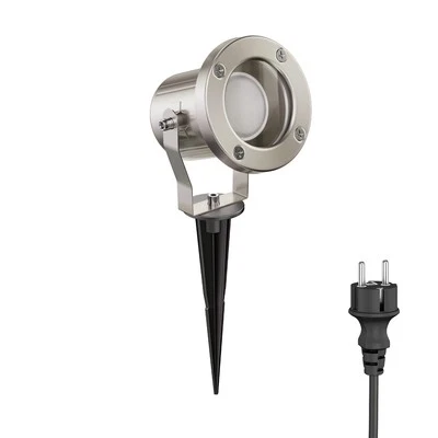 LED Gartenstrahler MIBU mit Erdspieß für außen Edelstahl inkl. GU10 Lampe - Bild 1 von 4