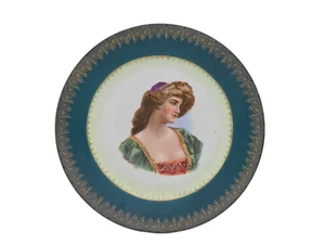 HERVORRAGENDER ANTIKER ROYAL VIENNA PORZELLAN SCHRANK TELLER PORTRAIT SIGNIERT G. BONFITS - Bild 1 von 20