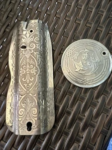 Ornate Singer 66 Sewing Machine Faceplate And Back Cover - Picture 1 of 5
