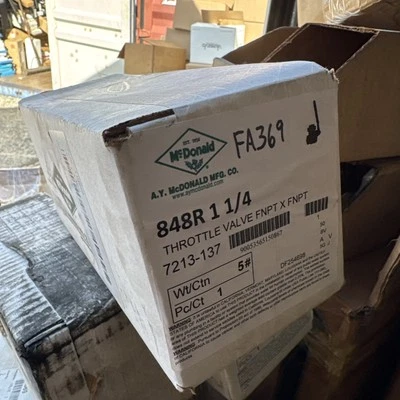 A.Y. McDonald 7213-137 848R 1-1/4" Self-Closing Throttle Gate Valve - Image 1 of 4