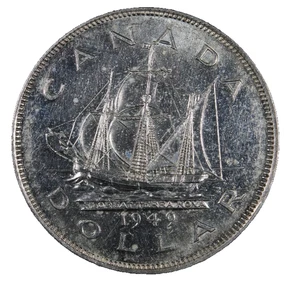 1949 Canada Silver Dollar 80% - Picture 1 of 2
