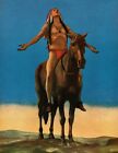 Appeal To The Great Spirit 1920's 9"x12" Color Artwork Print By Cyrus Dallin