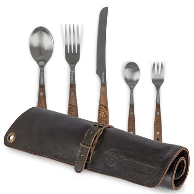 Petromax Outdoor Camping Besteck einzeln oder als 6teiliges Spar-Set mit Tasche