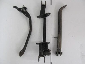 1972 Suzuki TS90 Front Foot Rest Bar, Brake Pedal, & Kick Stand - Picture 1 of 21