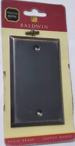 Cubierta de placa de interruptor en blanco de latón macizo Baldwin bronce veneciano 4750-112-CD - NUEVO - Imagen 1 de 4