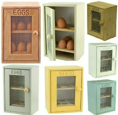 Soporte de almacenamiento para gabinete de almacenamiento de huevos de madera gris bambú blanco de 2 niveles armario cocina Foto 1 de 3