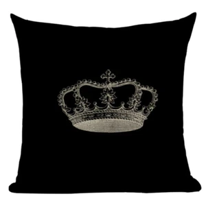 Royal Crown L14 Cushion Pillow Cover UK Union Jack Europe Royalty Jewels King - Picture 1 of 5