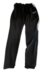 Nike Boys Sweats Pants Black White Small Drawstring Elastic Active Wear Dri Fit - Picture 1 of 9
