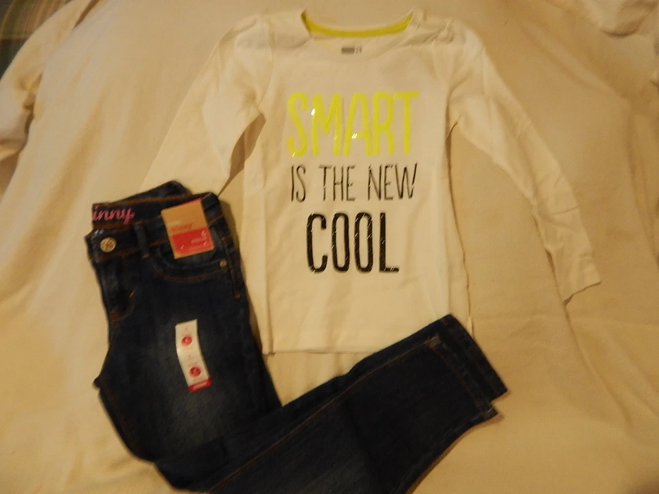 NUEVO CON ETIQUETAS 5 5t 5-6 6 CRAZY 8 SMART IS COOL 5-6 TOP & GYMBOREE 6 JEANS Foto 1 de 1