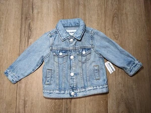 Chaqueta vaquera de mezclilla azul lavado claro nueva con etiquetas Old Navy Baby talla 6-12 m - Imagen 1 de 8
