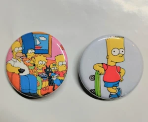 NEW Bart Simpson 2 Classic New Pinback Buttons USA Made - Picture 1 of 3