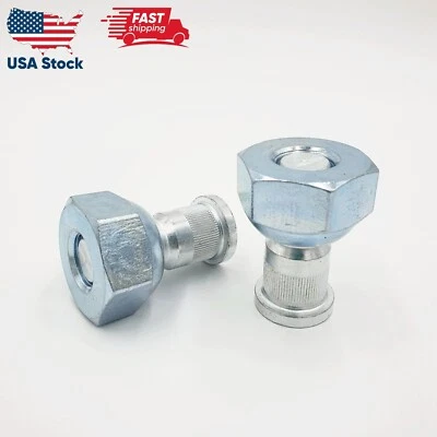 2x Perno de rueda + tuerca delantera izquierda lado del conductor para ISUZU NPR NQR NPR-HD NRR 98-25 Foto 1 de 4