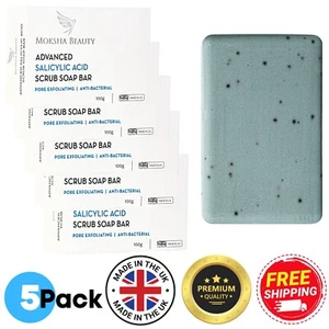Salicylic Acid Scrub Soap Pore Exfoliating, Acne Softening Skin, Anti-Blemish - Picture 1 of 11