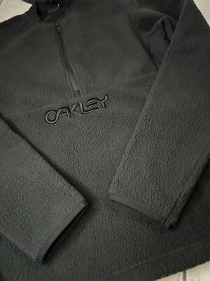 Chaqueta Pullover Oakley 1/2 Cremallera Esponjosa Sherpa Para Hombre Talla XS Negra Nueva Con Etiquetas Foto 1 de 4