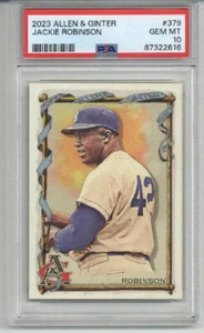 2023 TOPPS ALLEN & GINTER #379 JACKIE ROBINSON BROOKLYN DODGERS PSA 10 LOW POP - Picture 1 of 2