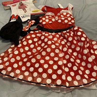 Disney Minnie Mouse Deluxe Walmart Exclusive Costume Disguise Girls Size 14/16 - Image 1 of 4