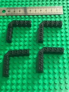 LEGO 4 x BLACK Technic, Modified Brick 5 x 5 Right Angle (1 x 4 - 1 x 4) RARE - Picture 1 of 7