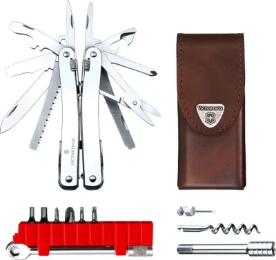 VICTORINOX SwissTool SPIRIT PLUS trinquete con bolsa de cuero - SUIZA  Foto 1 de 4