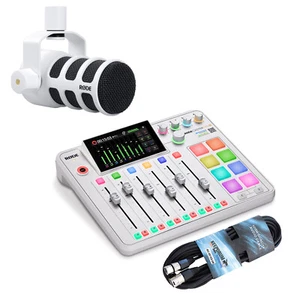 Rode Rodecaster Pro II Blanco con Podmic Blanco y Cable - Imagen 1 de 9