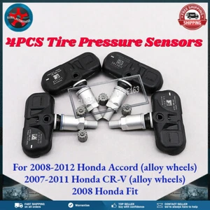 Set of (4) TIRE PRESSURE SENSOR TPMS for Accord CR-V Alloy Wheels PMV-107M - Picture 1 of 7