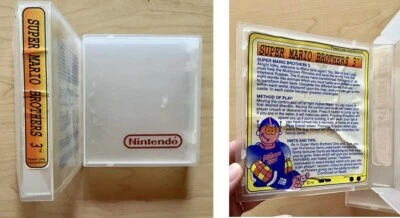 Vtg Empty Original Nintendo Opaque Plastic Game Clam Cases OEM Super Mario Label - Image 1 of 4