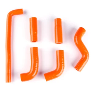 ORANGE FOR KTM 400 525 EXC 2002-06 03 04 SILICONE RADIATOR HOSE COOLANT PIPE KIT - Bild 1 von 7
