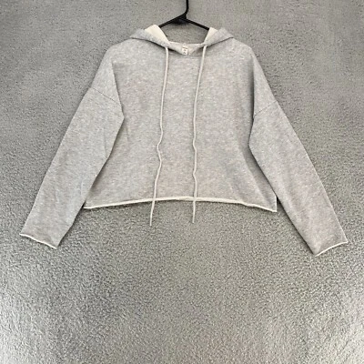 Alo Yoga Cropped Hoodie Womens XS Oversized Boxy Gym Sweatshirt Workout Raw Hem - Image 1 of 4