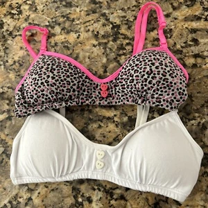 2 Pack Hanes MHH136 Comfort Wirefree Training Bralette w/Removable Cups New Sz S - Picture 1 of 8