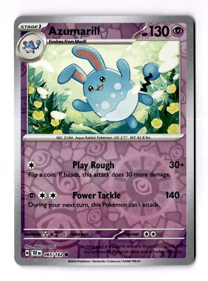 Azumarill 065/162 Sv05: Temporal Forces Reverse Holo - Image 1 of 3