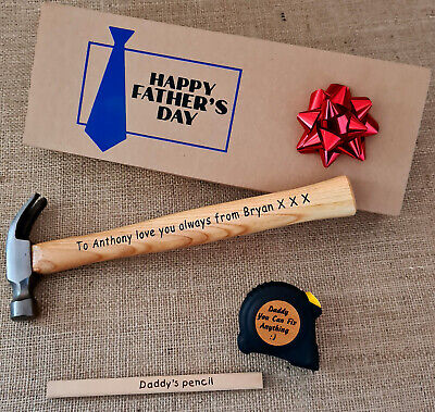 Personalised Fathers Day Gift For Men Him Grandad Dad Birthday DIY Tool Hammer • 13.03€