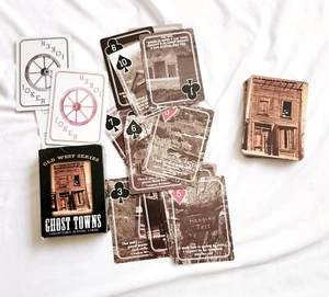 COWBOY, OUTLAWS QUOTES OLD WEST SERIES GHOST TOWNS PLAYING CARDS - Picture 1 of 3