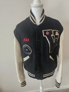 Vintage Delong Varsity Letter V Jacket Size 38 Unisex Good Condition American  - Picture 1 of 14