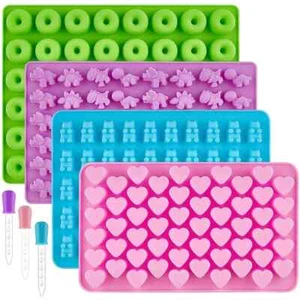 Gummy Bear Mold Silicone Chocolate Mold with Dropper DIY Dinosaur/Bear/Heart - Picture 1 of 25