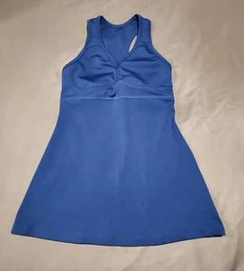 Mika Yoga Racerback Tank Blue Built In Bra - Picture 1 of 8