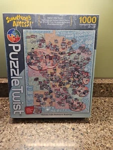 Puzzle Twist *Midwest Indie Bookstore Roadmap* Puzzle 1000 pezzi NUOVO - Foto 1 di 6