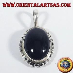 Ciondolo d'argento con onice ovale - Foto 1 di 5