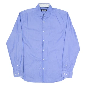 DKNY Mens Shirt Blue Striped Long Sleeve M - Picture 1 of 6