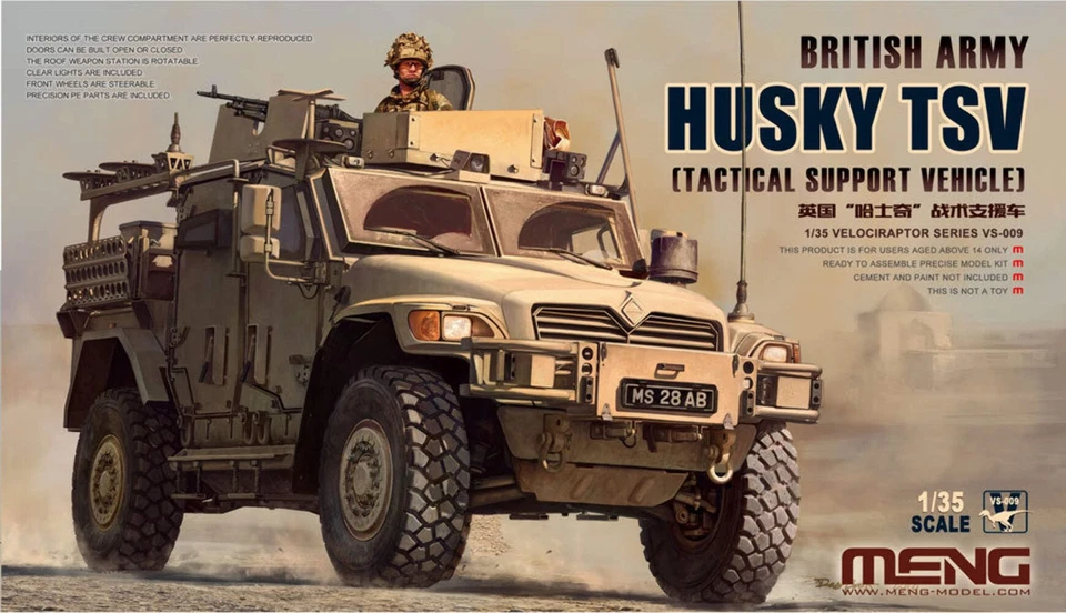 Meng Model 1/35 Britannico Militare Husky Tsv (Militare Sostegno Veicolo) Kit - Immagine 1 di 1