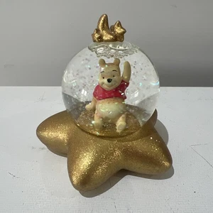 Rare winnie the pooh snowglobe gold star base - Picture 1 of 3