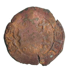 DOMINICAN REPUBLIC SANTO -DOMINGO CARLOS &JUANA 4 MARAVEDIS 1516-55 - COIN#2 - Picture 1 of 2
