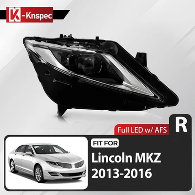 Full LED Headlight W/AFS Projector For 2013-2016 Lincoln MKZ Passenger Side - Imagem 1 de 2