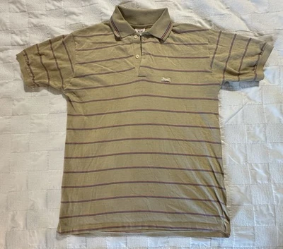 Polo Campus Le Tigre Vintage Años 70 80 Rayas Hecho en EE. UU. Foto 1 de 4