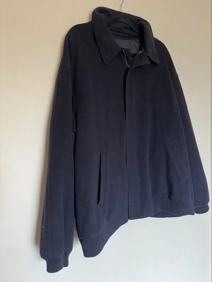 Jos A Bank Men’s XL Quilted Coat Bomber Jacket Wool Cashmere Full Zip Buttons - Image 1 of 4