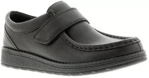 NEW OLDER BOYS CLARKS MENDIP PURE BLACK LEATHER SCHOOL SHOES UK 13.5 F - Picture 1 of 4