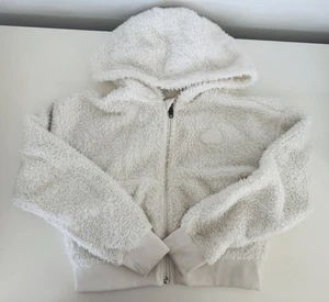 The North Face Suave Oso Full Zip Hooded Fleece Gardenia White M 10 Tween Teen - Picture 1 of 7