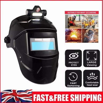 Auto Darkening Welding Helmet Mask Welders Arc Tig Mig Grinding Solar Powered#