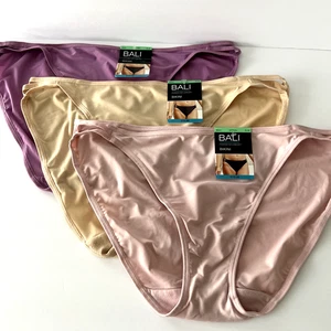 NUEVO Bali 3 Pares Passion For Comfort Tanga Bikini Bragas XL/8 Multicolor Nuevo con Etiquetas - Imagen 1 de 3