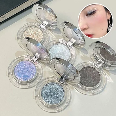 Eye Shadow Glossy Glitter Pearlescent Eyeshadow Highlighter Makeup Long Lasting' - Image 1 of 4