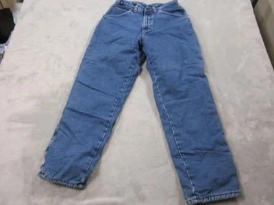 Pantalones de mezclilla Wrangler resistentes para niños 5/6X 28 azul calce relajado forrados de lana cálidos Foto 1 de 4