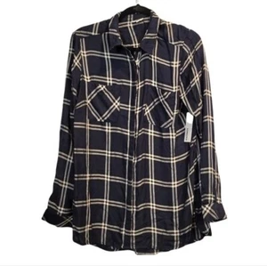 Sonoma | Camisa a Cuadros Cuello Abotonado Azul Blanco Nueva con Etiquetas Mujer Talla L - Imagen 1 de 6